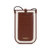 Burberry博柏利/巴宝莉 女士徽标图案织物配皮单肩斜挎包手机包 80408771(米白色/棕色)第4张高清大图