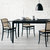 MOANRO北欧简约实木饭桌家用小户 型现代4人黑色ins网红餐桌椅组合(餐桌1.6m+餐椅x2)第4张高清大图