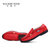 火枪手男士休闲皮鞋套脚低帮男鞋休闲鞋春季单鞋男帆船鞋X53N012Z(红色 42)第5张高清大图