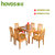 【新款发布】豪迈家具 板木功能折叠木餐桌+全实木餐椅组合E-N005-Z1(黄橡色 单独餐桌)第5张高清大图