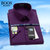 MILAI BOOS衬衫男士竹纤维短袖衬衫薄款上衣2022新款男装日常上班大码短袖衬衣(宝石紫色(305) 39)第2张高清大图
