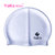 雅凯诗 硅胶泳帽 柔软舒适防水耐用时尚大标游泳帽装备(蓝色 成人)第3张高清大图