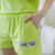 夏季韩版睡衣女薄款短袖短裤女式宽松大码可爱夏天家居服套装(绿色 M)第5张高清大图