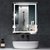Led智能调光壁挂镜洗手间卫浴三色调光镜子智能镜JF91第4张高清大图