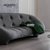 北欧写意沙发家具ligneroset弧形沙发布艺意式设计师客厅轻奢简约双人沙发(绿色)第2张高清大图