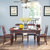 亚格林 美式 餐桌 长方形餐桌椅组合饭桌餐厅家具小桌子(胡桃色 餐桌)第3张高清大图