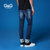 G&G男装新品春季迷彩印花男士牛仔裤直筒宽松迷彩裤牛仔长裤薄款(蓝色 31)第4张高清大图
