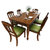 美式乡村白蜡木实木餐桌椅组合长方形复古简约4-6人饭桌歺桌家具(1.6米餐桌*4(白蜡木))第5张高清大图