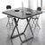 TIMI 现代折叠桌椅 家用小户型折叠桌 阳台桌椅(黑色 60圆桌一桌四椅)第8张高清大图