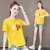 SUNTEK短袖T恤2022新款韩版女装夏季宽松小众短款上衣休闲高腰半袖ins潮(3XL 绿色)第4张高清大图