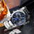 阿玛尼（ARMANI）手表 三眼多功能复古时尚防水石英钢带男士腕表(AR2448)第2张高清大图