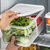 冰箱保鲜食品级收纳盒冷冻保鲜盒沥水密封整理鸡蛋盒厨房专用 分层隔板可调节顶部计时(大号)第3张高清大图