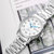 上海手表全自动机械表日历防水透底时尚潮流女士手表女机械表507(白钢男 钢带)第4张高清大图