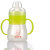 小鸡卡迪 婴儿奶瓶 带吸管 抗菌硅胶奶瓶 宽口径 带手柄 防胀气 KD1220(绿色)第2张高清大图