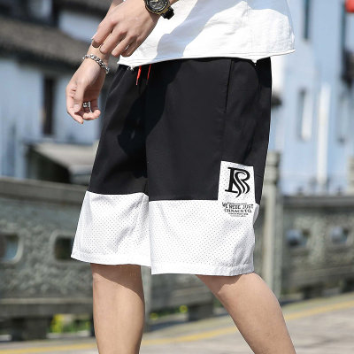2020夏季新款男士休闲裤子男韩版潮流五分裤黑色短裤男宽松 BKL-K521(白色 M)