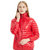 冬季新款大码轻薄羽绒服女士款连帽装羽绒服上衣外套时尚羽绒服8731(红色 XL)第5张高清大图