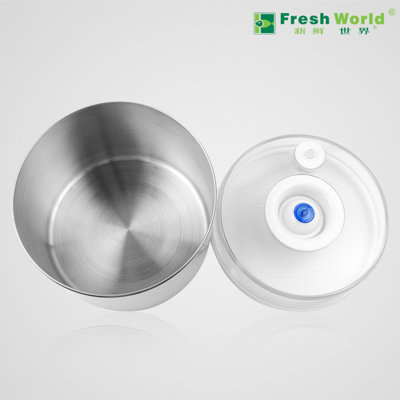 新鲜世界（Fresh World） XXSJ-BXG 真空保鲜罐 一套3个不锈钢保鲜灌(0.7/1.0L/1.3L)