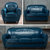 TIMI天米 美式沙发 小沙发 休闲沙发 美式乡村沙发组合(蓝色 三人沙发)第2张高清大图