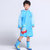 韩国小孩加厚充气帽檐儿童雨衣  宝宝雨衣 儿童雨披带书包位J225(蓝色)(XXXL)第2张高清大图