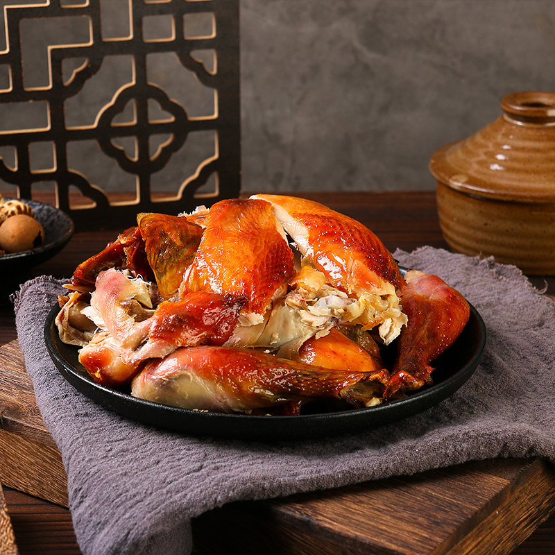 老汤卤烧鸡卤味鸡肉熟食烧鸡扒鸡下酒菜凉菜手撕鸡手扒鸡600g