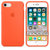 iPhone7/苹果8手机壳液态硅胶壳 苹果7plus保护套防摔软壳 iphone8plus手机套男女款外壳(橙红色 苹果8)第3张高清大图