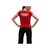 路伊梵时尚运动21302户外运动休闲健身女款健身服套装（大红+黑）（L）第2张高清大图