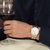 天梭(TISSOT)瑞士手表  海星恒意系列全自动机械双日历带夜光钢带男士腕表T065.430.22.031.00(白盘银壳间金钢带)第5张高清大图