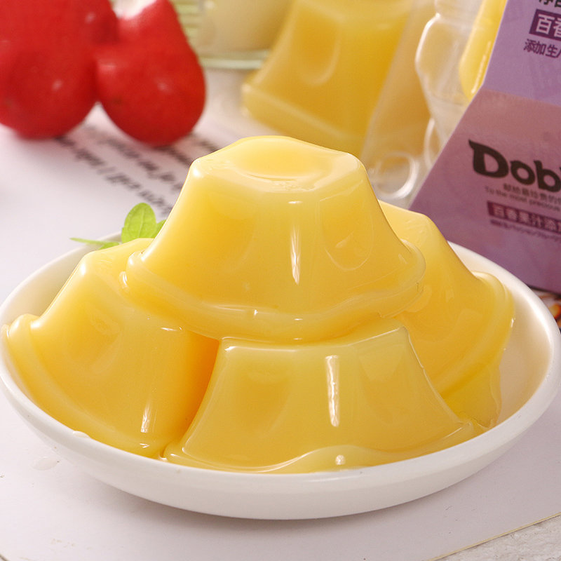 dobby百香果果汁布丁果冻儿童营养零食小吃糖果布丁网红休闲食品果汁