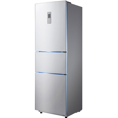 美的(Midea) BCD-215TZM(E) 215升 三门冰箱 APP智能控制 闪白银