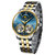 宾格（BINGER）手表男士机械表镂空个性全自动机械表防水时尚腕表(间金蓝面钢带)第2张高清大图