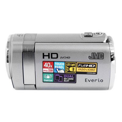 JVC GZ-HM445SAC数码摄像机（银色）（ 40倍光变 2.7寸触摸屏 sdxc卡双插槽 具有延时录像与自动拍摄功能）