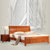 卧室家具 实木床 单人床 双人大床 橡木床 卧室家具 实木床 简约1.8米大床(柚木色高箱款 1.2米*2.0米)第3张高清大图