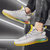 梵斯椰子鞋男鞋透气网面鞋休闲跑步鞋网鞋运动鞋飞织鞋(灰黄 40)第4张高清大图