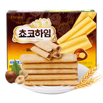 惜香缘 韩国进口可瑞安蛋卷(奶油味47g+巧克力味47g各一盒)
