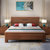 吉木多 胡桃木实木床中式1.5米，1.8米现代简约主卧婚床卧室家具单双人床(1.8*2米胡桃色 单床)第4张高清大图