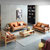 简树 北欧风格实木沙发 现代简约1+2+3小户型榉木日式客厅布艺沙发组合(双人位)第2张高清大图