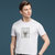 传奇保罗夏季新款圆领男士短袖t恤修身打底衫半袖体恤潮（M-3LX）ZMN503(白色 XL)第2张高清大图