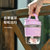 英国Vanow玻璃水杯女带吸管便携可爱夏季泡茶大容量网红咖啡杯子(咖啡猫（350ml）自带提环 默认版本)第3张高清大图