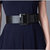素芬 连衣裙夏2018新款修身女装短袖V领气质中长款收腰A字裙(藏青色 XL)第5张高清大图