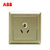 ABB开关插座面板德逸系列金色86型三孔16A空调插座三极墙壁电源插座AE206-PG第5张高清大图