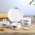 4个米饭碗+4根勺子+1个8英寸菜盘子碟子餐具套装油上彩日式青花瓷陶瓷器喝汤碗家用韩式第5张高清大图