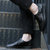 新款米斯康单鞋日常休闲皮鞋男鞋子男士休闲鞋牛皮男式皮鞋2105-4(黑色)第4张高清大图
