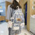 初中生书包女韩版校园JK格子双肩包2021新款夏森系小学生帆布背包(深紫格+徽章+卡片 默认版本)第7张高清大图