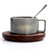 创意美式咖啡杯碟勺 欧式茶具茶水杯子套装 陶瓷情侣杯马克杯.Sy(美式咖啡杯(土豪金)+勺)第5张高清大图