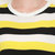 VEGININA 短袖T恤女横条纹宽松显瘦短款压褶雪纺衫 9452(条纹 XXL)第4张高清大图