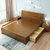吉木多 橡胶木实木中式简约风1.8,1.5米双人床婚床卧室家具(1.8*2m原木色 床+床垫+床头柜*1)第5张高清大图