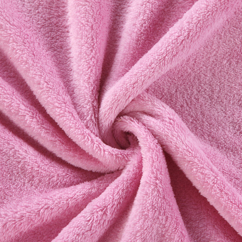 窝居坊家纺珊瑚绒四件套 纯色秋冬加厚保暖绒单双人床上用品(粉红色