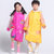 韩国小孩加厚充气帽檐儿童雨衣  宝宝雨衣 儿童雨披带书包位J225(黄色)(L)第3张高清大图
