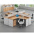 利尚 屏风办公桌电脑桌隔断职员桌现代简约免漆组合办公桌YLP1414(默认 默认)第4张高清大图