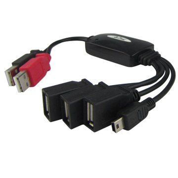 杰钛（JIETAI）JT-904多口USB集线器（黑色）